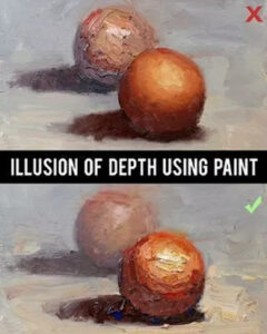 Emphasis in art by using Texture