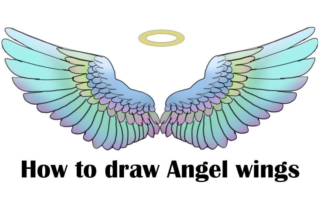 How to draw Angel Wings [Step by Step tutorial]