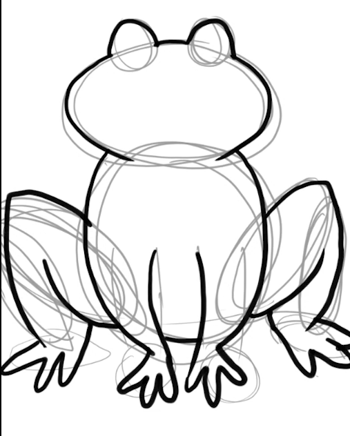 How to draw frog step by step tutorial