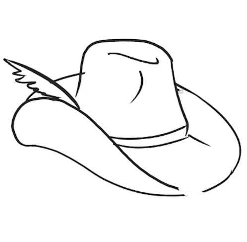 How to draw Cowboy hat Step by Step Guide