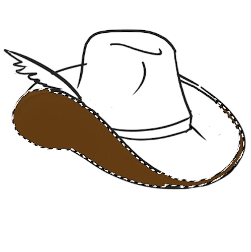 How to draw Cowboy hat Step by Step Guide