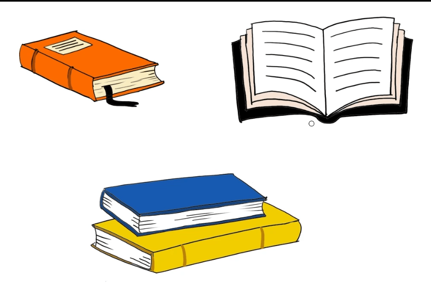 How to draw Books illustration Step by step Tutorial