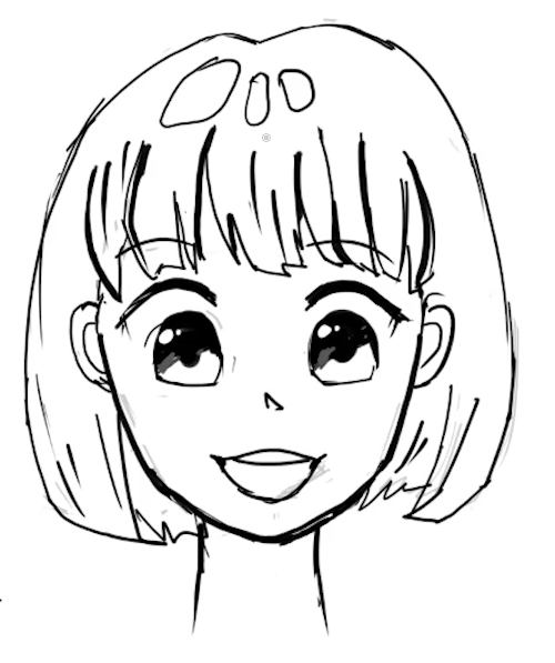 How to draw Bangs Anime step by step